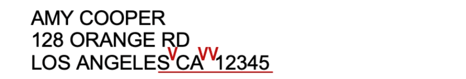 미국 우편 주소 쓰는 법: 분실, 반송 없는 우편 주소 작성법 2 Mailing address example for spaces between city and state address