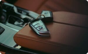 Two car key fobs in the car